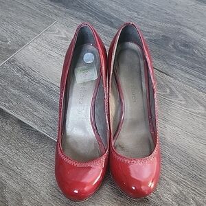 Vibrant Red Patent Leather Heels